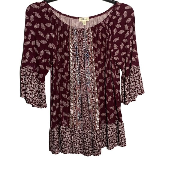 Style & Co. Tops - NWT Style & Co Plus 3/4 Sleeve Top Burgundy